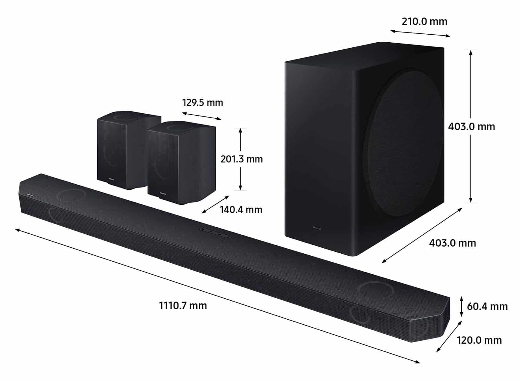 Se till att kontrollera storleksspecifikationerna innan du köper en soundbar